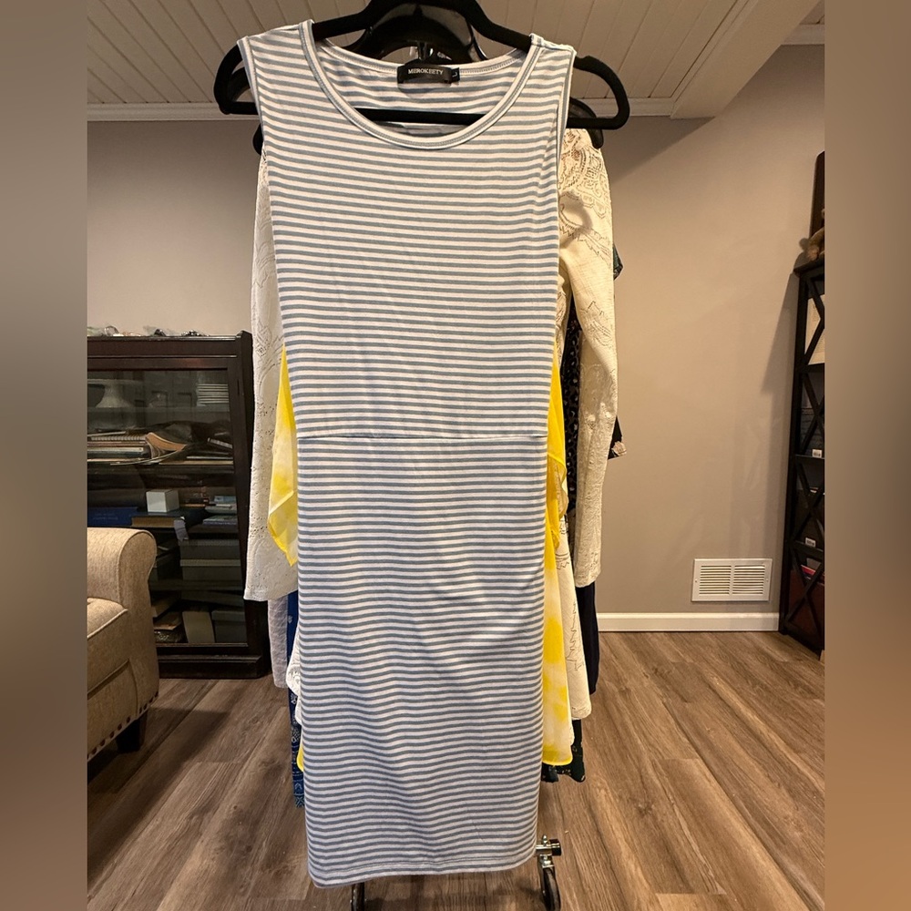 Merokeety Striped Sleeveless Dress